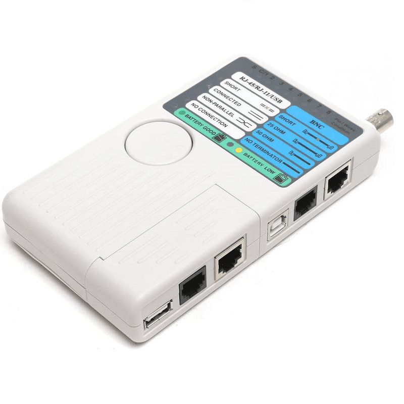 جهاز فحص أسلاك RJ45/RJ11/USB/BNC LAN Cable أربعة في واحد في 1