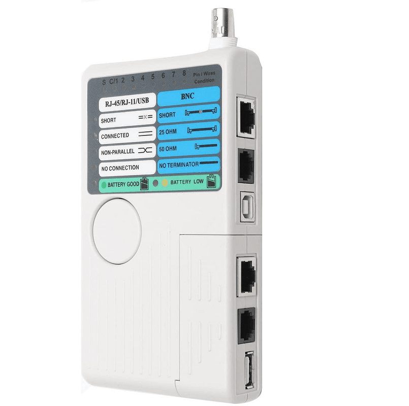 جهاز فحص أسلاك RJ45/RJ11/USB/BNC LAN Cable أربعة في واحد في 1