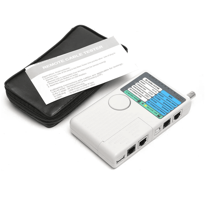 جهاز فحص أسلاك RJ45/RJ11/USB/BNC LAN Cable أربعة في واحد في 1